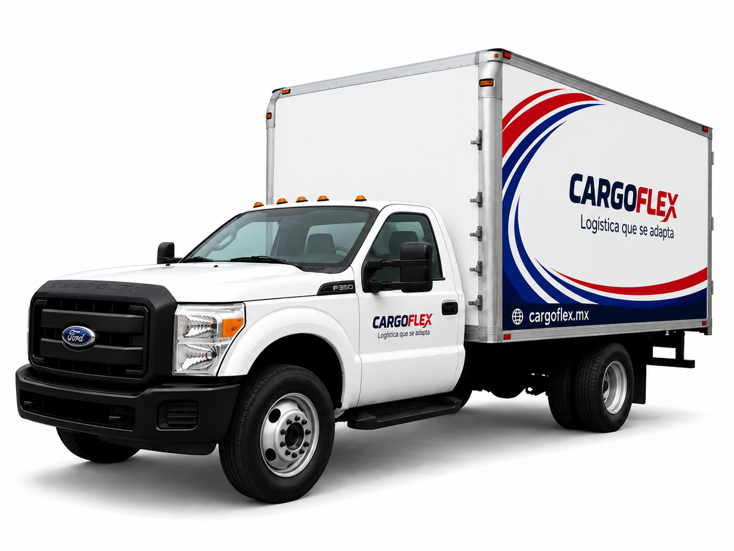 Unidad de caja seca Ford F-350 para renta de carga en Monterrey