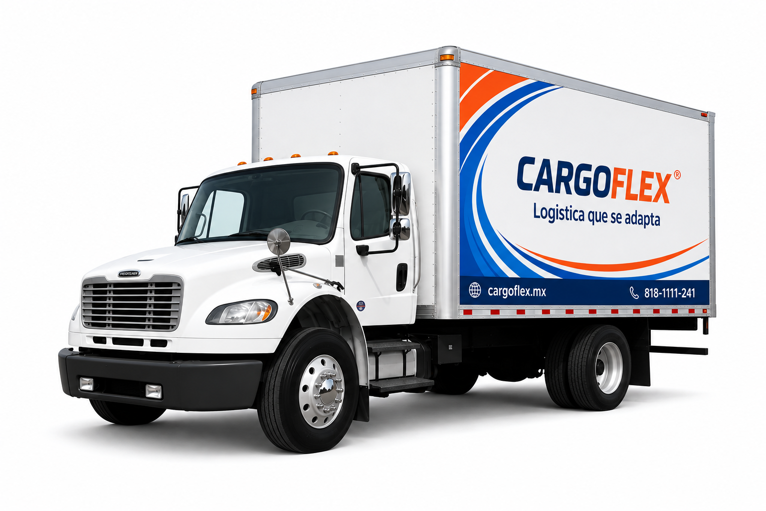 Unidad de caja seca Freightliner M2 para renta de carga en Monterrey